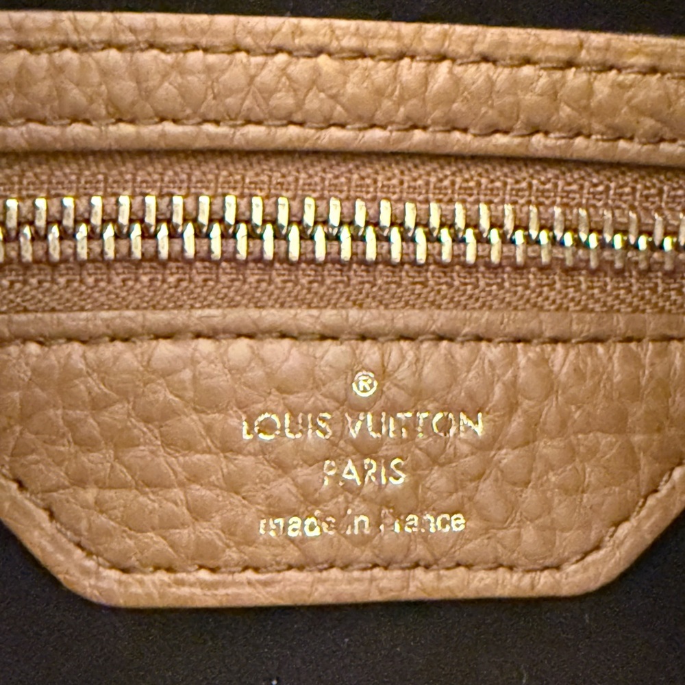 AUTH. LOUIS VUITTON MAHINA SERENE MM 2-Way Handbag/Shoulderbag-Caramel - Picture 3 of 14